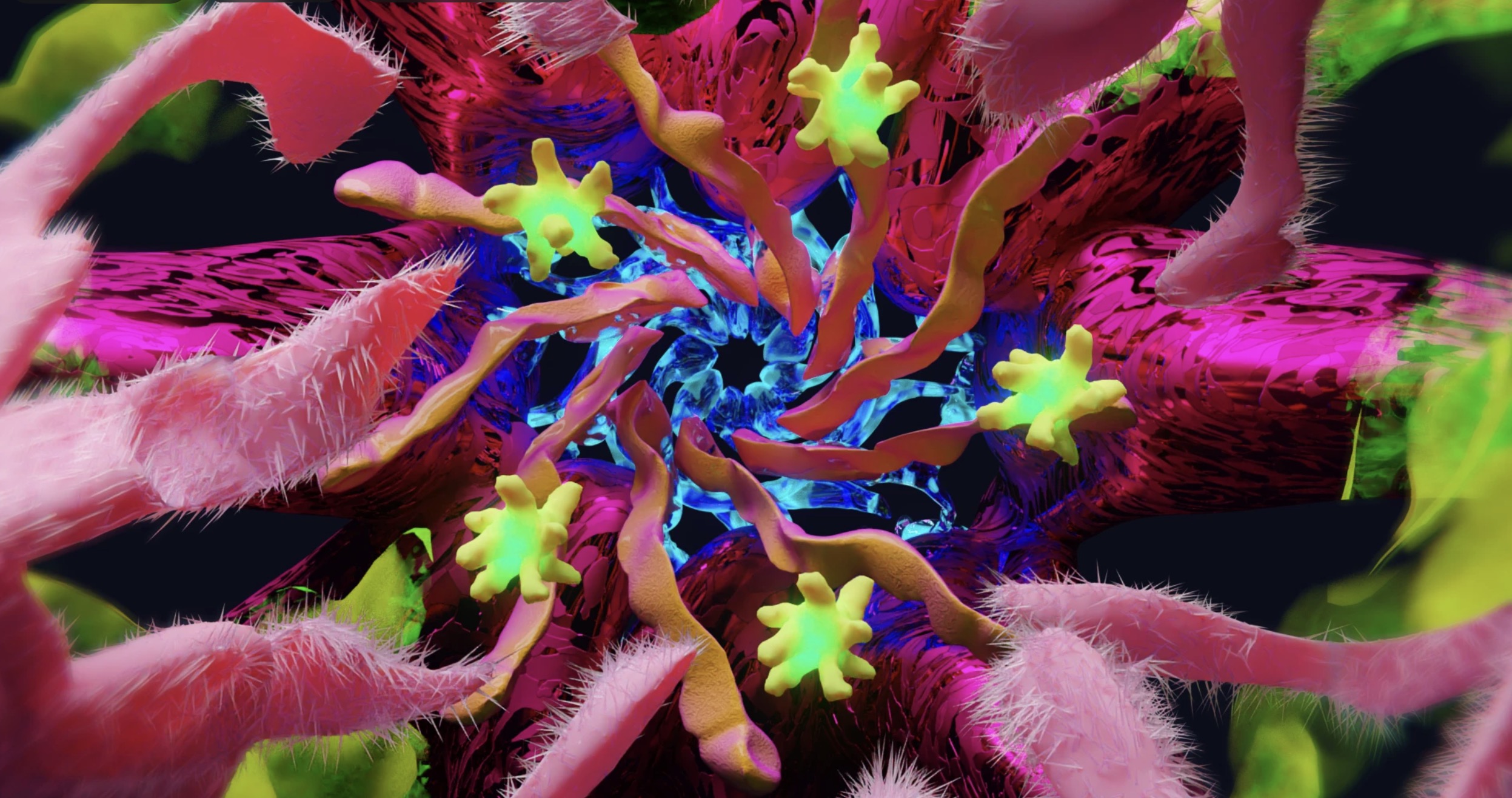 Bioluminescent organism resembling a living idea